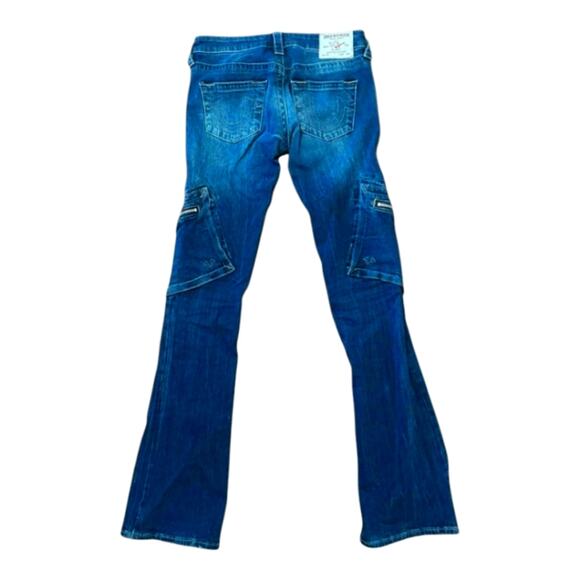 True Religion Bootcut Jeans Womens‎ Dark Wash Denim Zipper Pocket Detail - Picture 8 of 12